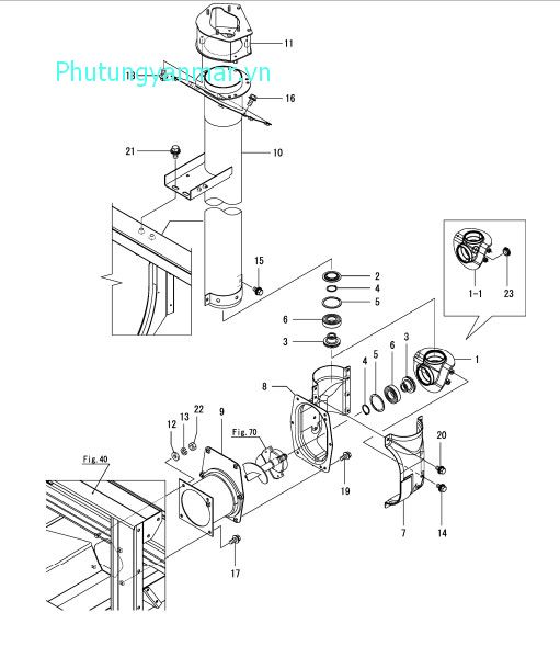 Ống bao trục tải lúa